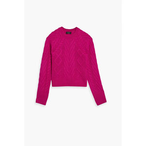 Rag & Bone 100% Cashmere Pierce Cable-Knit Sweater Magenta Pink Size XL